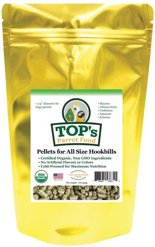 TOP’s Parrot Pellets – granulés BIO pour perroquets de toutes tailles, 1,81 kg ParrotPlanet.fr
