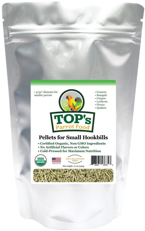 TOP’s Small Hookbills – granulés BIO pour calopsittes et petits perroquets, 1,36 kg  od ParrotPlanet.fr
