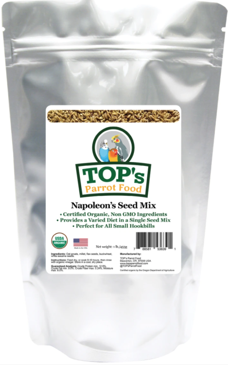 Top's Napoleon's Seed Mix - Organiczna mieszanka do kiełkowania dla małych papug 453g od ParrotPlanet.pl