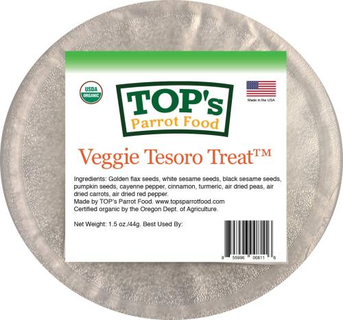 Top's Tesoro Parrot Treat - VEGGIE - Ekologiczny przysmak dla Papug z warzywami 44g od ParrotPlanet.pl