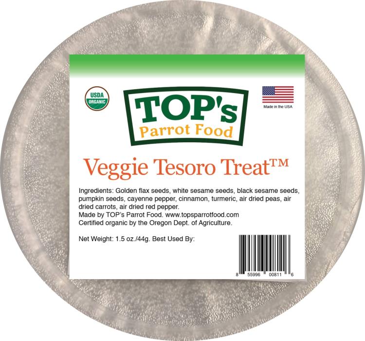 Top's Tesoro Parrot Treat - VEGGIE - Ekologiczny przysmak dla Papug z warzywami 44g od ParrotPlanet.pl