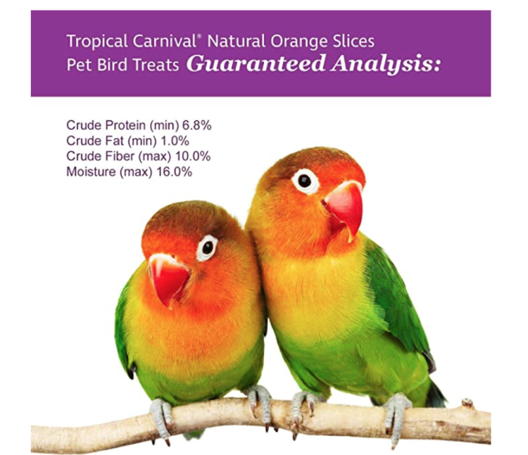 Browns Tropical Carnival Natural Orange Slices Pet Bird Treats - Plastry pomarańczy - naturalna witamina C dla wszystkich papug 21g od ParrotPlanet.pl