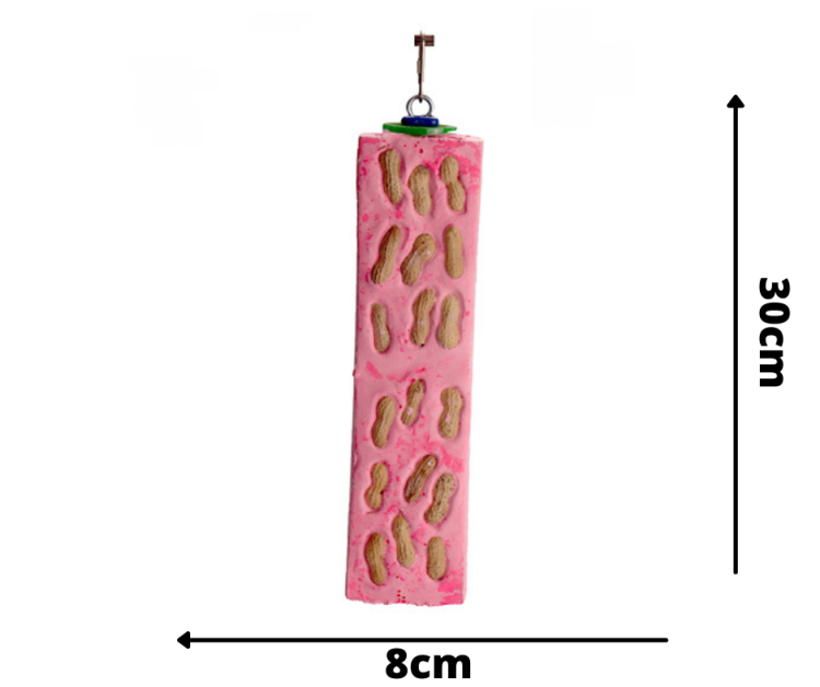 POLLY CACTUS NUTTY LONG XXL- Wiszący Kaktus - Naturalny Minerał z chrupiącymi orzechami dla Dużych Papug XXL od ParrotPlanet.pl