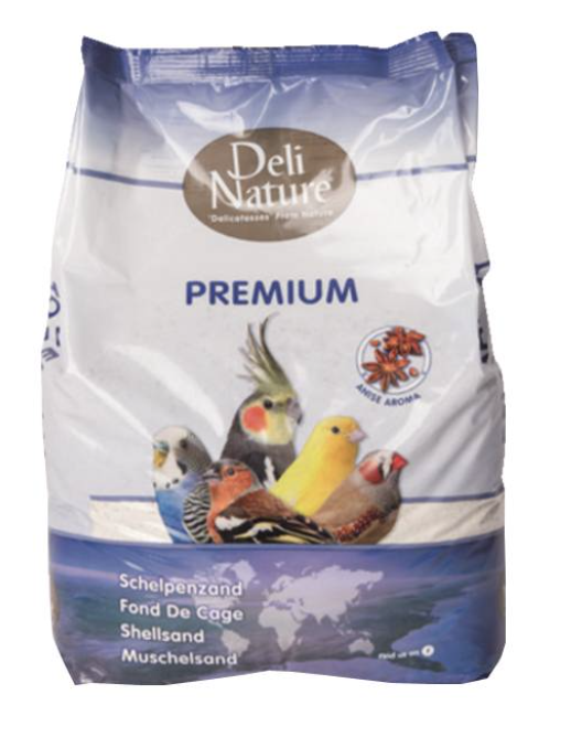 Deli Nature PREMIUM WHITE - Piasek biały krzemowy z muszlami (anyżowy) 20kg od ParrotPlanet.pl
