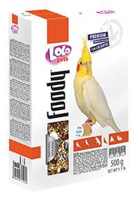 LoLo Pets FOODY Premium 500g pokarm dla NIMF w kartoniku od ParrotPlanet.pl
