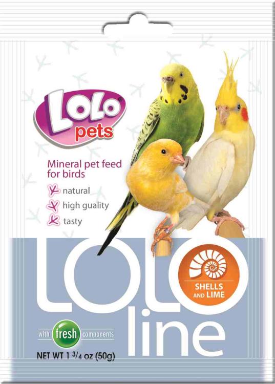 LoLo Pets LOLO LINE-  MUSZLE+WAPNO dla wszystkich papug  50g od ParrotPlanet.pl