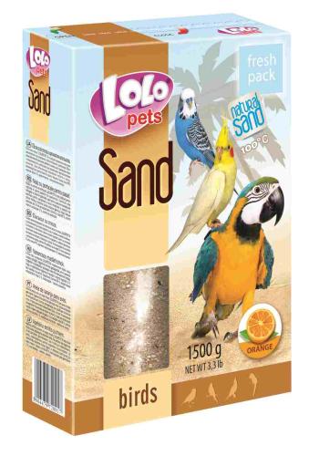 LoLo Pets SAND- Piasek POMARAŃCZOWY dla papug z muszelkami 1,5 kg od ParrotPlanet.pl