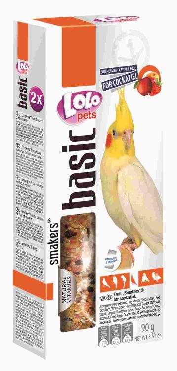 LoLo Pets Basic -Smakers  DEDYKOWANY DLA NIMFY OWOCOWY 90g (2x45g) od ParrotPlanet.pl