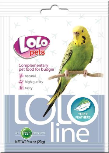 LoLo Pets - LOLO LINE-  GĘSTE PIÓRKA - Mieszanka dla mniejszych papug  20g od ParrotPlanet.pl