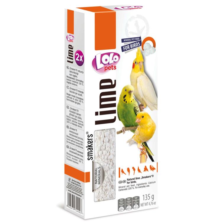 LOLO PETS LIME - SMAKERS NATURALNY WAPIENNY- KOLBA WAPNA dla papug 135g od ParrotPlanet.pl