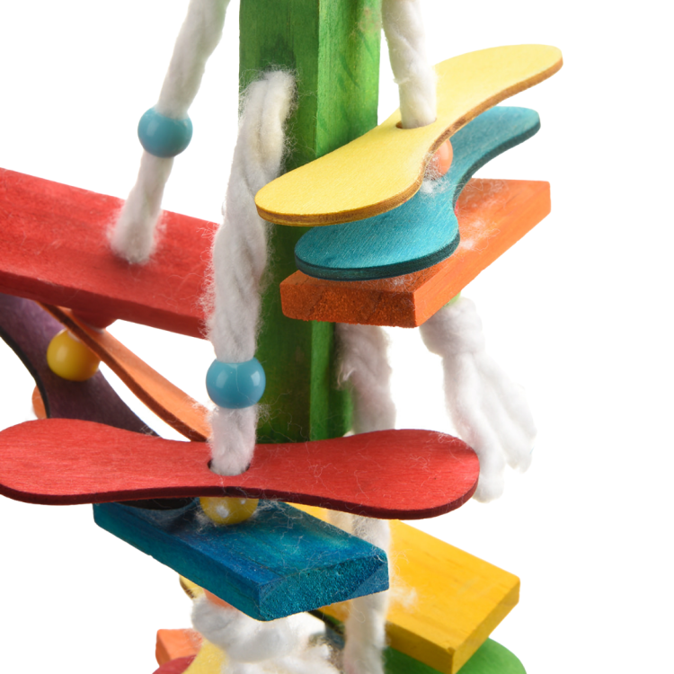 Słupek z bawełną zabawka dla mniejszych papug od ParrotPlanet.pl