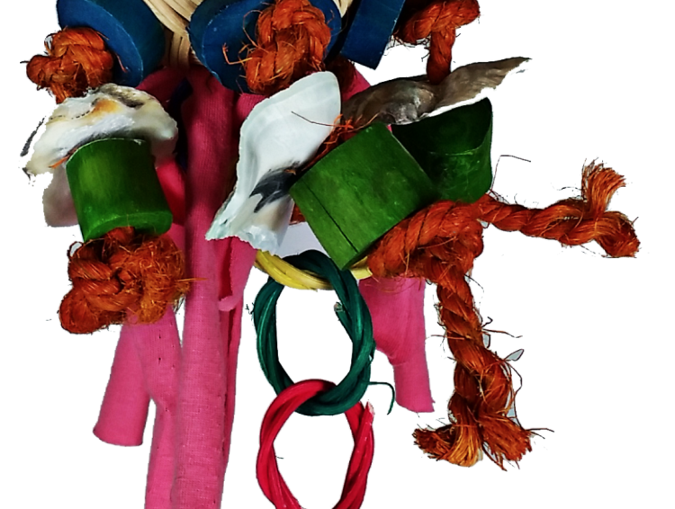 Wiklinowa różnorodność - zabawka dla mniejszych i średnich papug od ParrotPlanet.pl