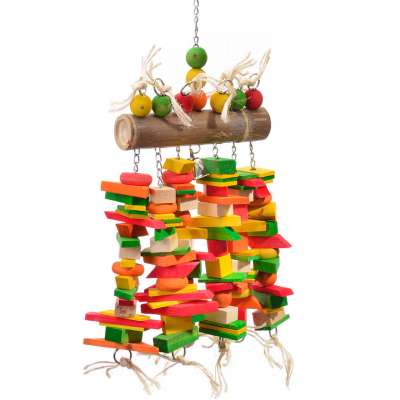 Jumbo Bamboo XL – grande balançoire et jouet en bambou pour grands perroquets, env. 45 × 20 × 80 cm ParrotPlanet.fr