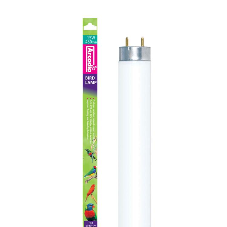 Arcadia Bird Lamp T8 - 2.4% UVB + 12% , 15 Watt - lampa dla papug 45 cm od ParrotPlanet.pl