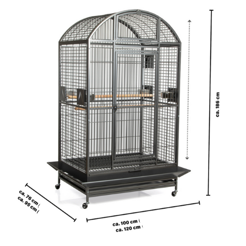 Montana Castell Dome BIG – grande cage pour perroquets moyens et grands ParrotPlanet.fr