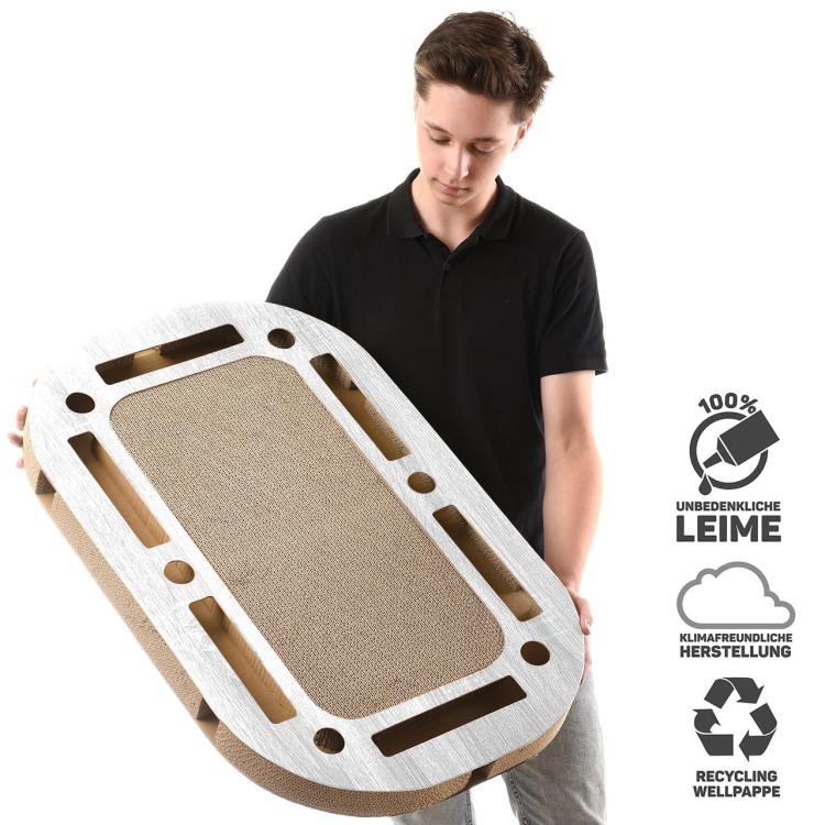 PlayPlate - CanadianCat - Plac zabaw dla kota z drapakiem - jasnoszary od ParrotPlanet.pl