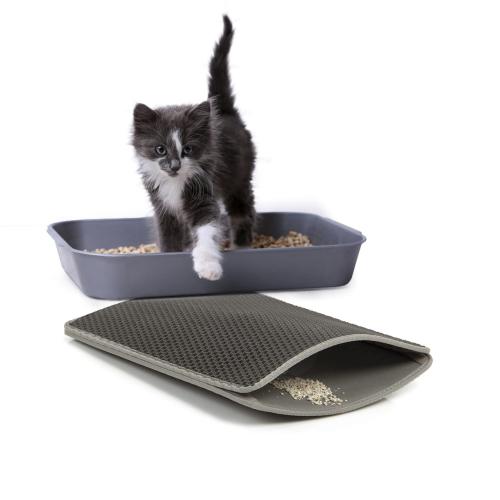 Magiczna Dwuwarstwowa Mata pod kuwetę Canadian Cat antracyt - mała od ParrotPlanet.pl