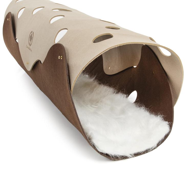 KOCI TUNEL XXL | Canadaian Cat | beżowo/brązowy | 120 x 35 cm od ParrotPlanet.pl