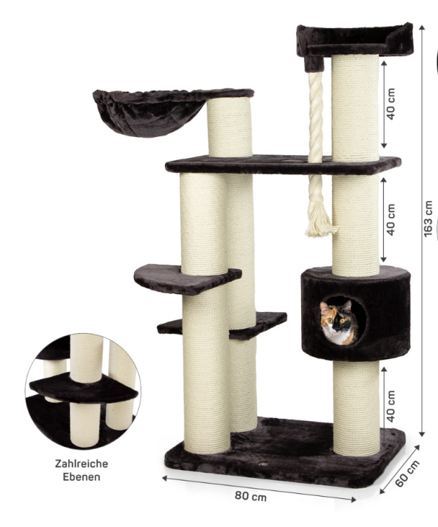 BROCKVILLE | Drapak, Leżak dla Kotów | Canadian Cat | antracyt | XXL od ParrotPlanet.pl