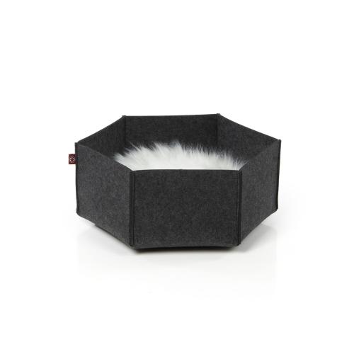 AVA | Legowisko Kosz dla kota z filcu | Canadian Cat | rozmiar M | antracyt od ParrotPlanet.pl