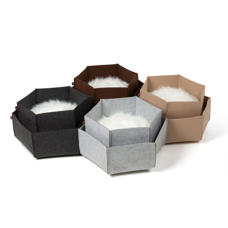 AVA | Legowisko Kosz dla kota z filcu | Canadian Cat | rozmiar M | antracyt od ParrotPlanet.pl