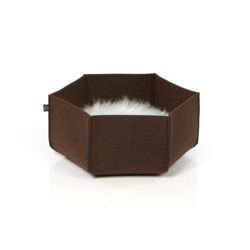 AVA | Legowisko Kosz dla kota z filcu | Canadian Cat | rozmiar M | brąz od ParrotPlanet.pl