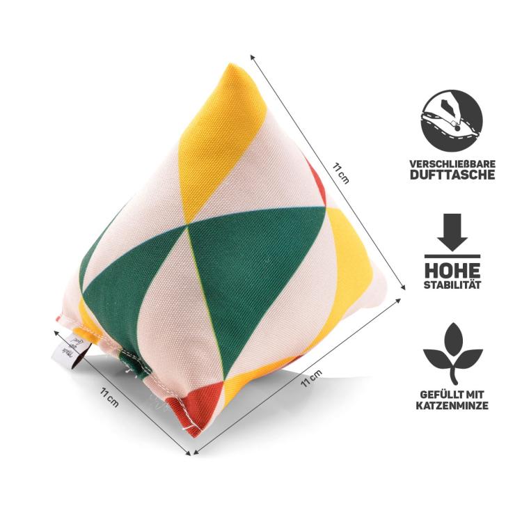 Poduszeczka PIRAMIDKA XL do Przytulania dla kota | Canadian Cat | Trójkąt Reggae | kocimiętka 11g od ParrotPlanet.pl