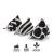 ZESTAW 3 Mini Poduszeczek PIRAMIDEK do Przytulania dla kota | Canadian Cat | CZARNO-BIAŁE | kocimiętka 15g od ParrotPlanet.pl