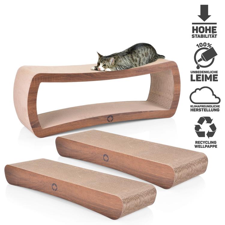 ZESTAW JUMBO 1 szt Galaxy + 2 szt WAVE XXL | 3 Drapaki dla KOTA | Canadian Cat | ORZECH od ParrotPlanet.pl