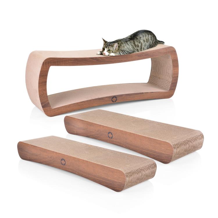 ZESTAW JUMBO 1 szt Galaxy + 2 szt WAVE XXL | 3 Drapaki dla KOTA | Canadian Cat | ORZECH od ParrotPlanet.pl