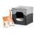 Kocia Kostka| legowisko dla kotów | Canadian Cat | kompatybilne z meblami IKEA | szare od ParrotPlanet.pl