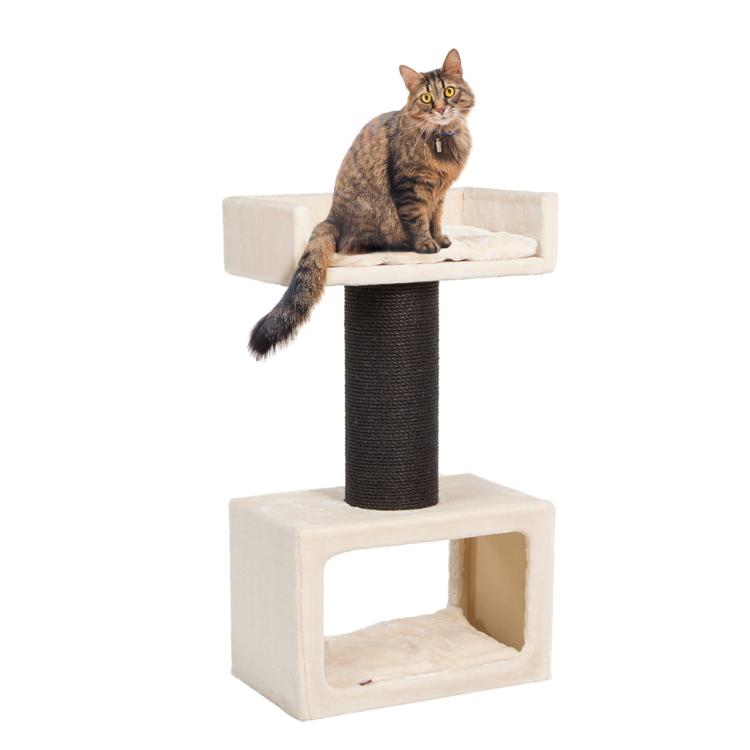 Cavella | Drapak Leżanka Legowisko dla KOTA | Canadian Cat | 60 x 36 x 106 cm | beżowy od ParrotPlanet.pl
