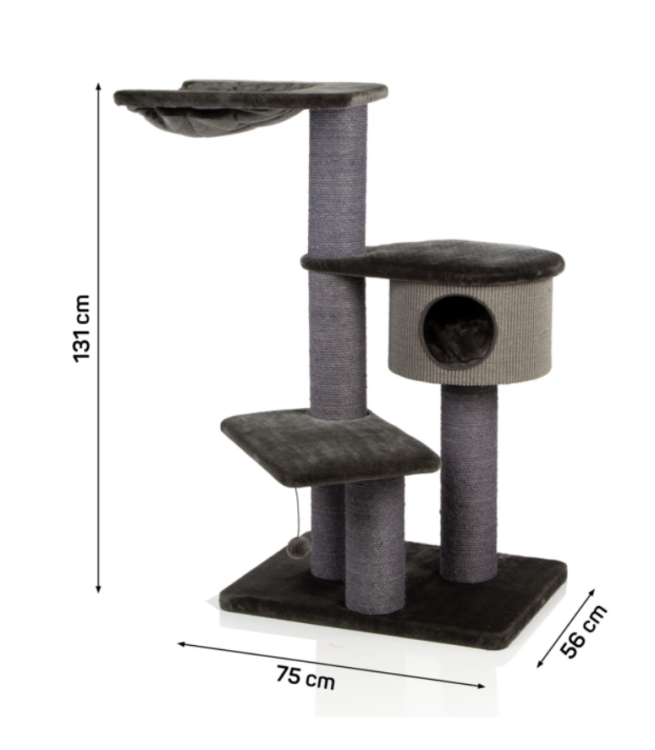 Coony 130 | Drapak dla kota| Canadian Cat | szary | XXL od ParrotPlanet.pl