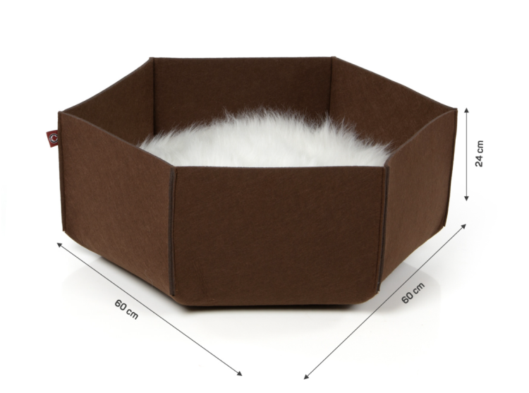 AVA | Legowisko Kosz dla kota z filcu | Canadian Cat | rozmiar L | brąz od ParrotPlanet.pl