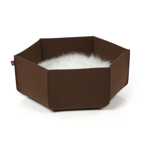 AVA | Legowisko Kosz dla kota z filcu | Canadian Cat | rozmiar L | brąz od ParrotPlanet.pl