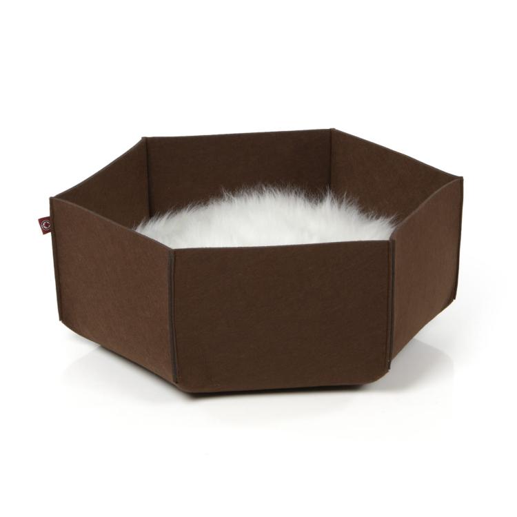 AVA | Legowisko Kosz dla kota z filcu | Canadian Cat | rozmiar L | brąz od ParrotPlanet.pl