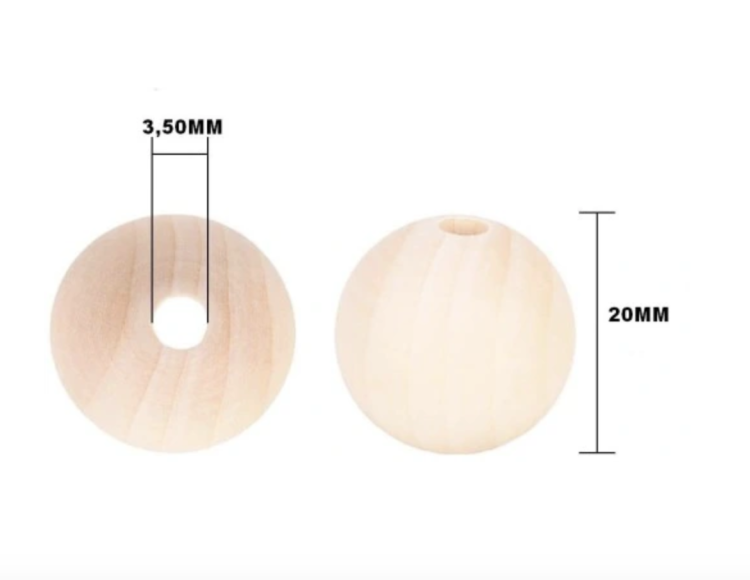 Drewniane kulki M -zabawka do łapki dla papug, lub części zamienne DIY od ParrotPlanet.pl