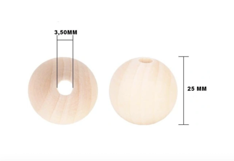 Drewniane kulki L -zabawka do łapki dla papug, lub części zamienne DIY od ParrotPlanet.pl