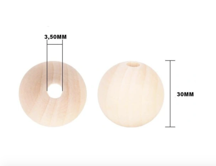 Drewniane kulki XL -zabawka do łapki dla papug, lub części zamienne DIY  od ParrotPlanet.pl