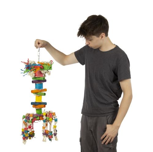Papuga na gigancie - zabawka dla dużych papug rozm.XL od ParrotPlanet.pl