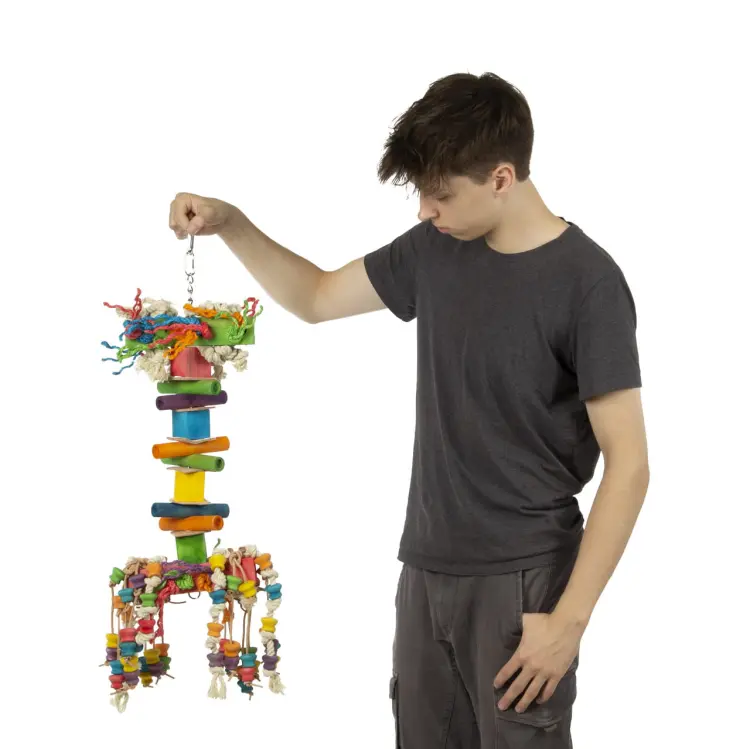 Papuga na gigancie - zabawka dla dużych papug rozm.XL od ParrotPlanet.pl