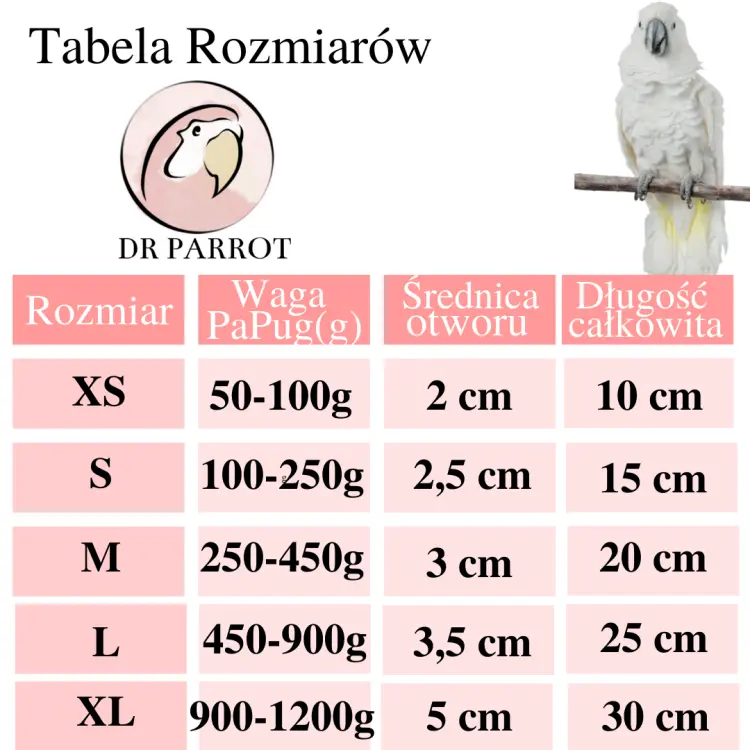 Kołnierz Przeciw Skubaniu dla papug rozmiar S dr Parrot - od ParrotPlanet.pl