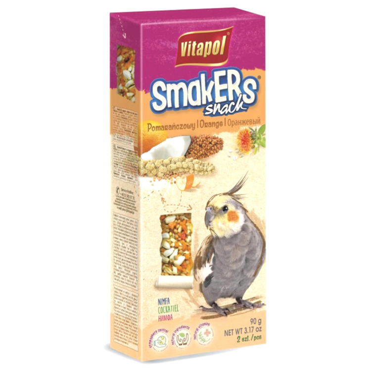 Vitapol - Smakers POMARAŃCZOWY dla NIMF 2szt 90g od ParrotPlanet.pl