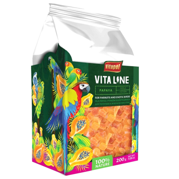Vitapol VITALINE - Papaja dla wszystkich papug 200g od ParrotPlanet.pl