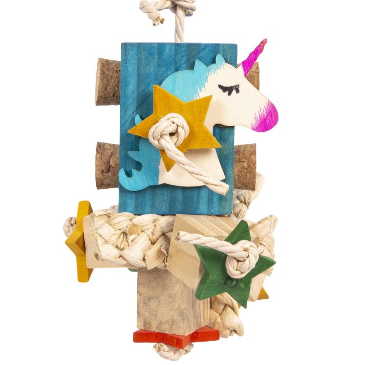 Happy Unicorn - zabawka dla średnich i dużych papug od ParrotPlanet.pl