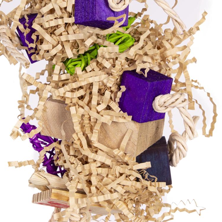 Purple Shreddy - zabawka dla średnich i dużych papug od ParrotPlanet.pl
