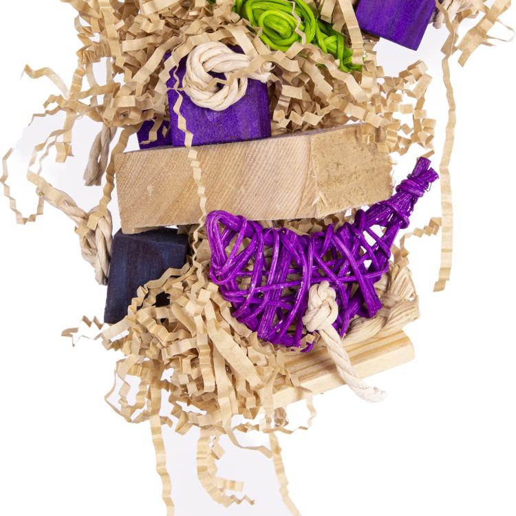 Purple Shreddy - zabawka dla średnich i dużych papug od ParrotPlanet.pl