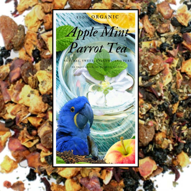 Apple Mint Parrot Tea - Organiczny napar, herbatka dla papug jabłkowo-miętowa100g od ParrotPlanet.pl