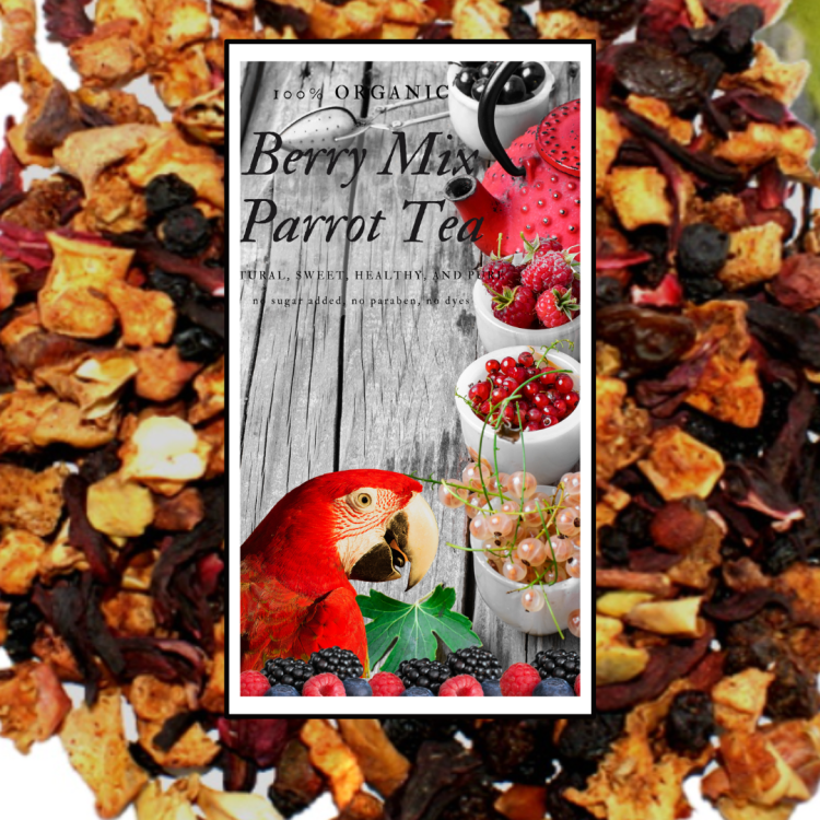 Berry Mix Parrot Tea - Organiczny napar, herbatka dla papug mix jagód 100g od ParrotPlanet.pl