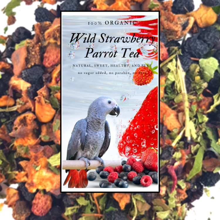 Wild Strawberry Parrot Tea - Organiczny napar, herbatka dla papug poziomkowa 100g  od ParrotPlanet.pl